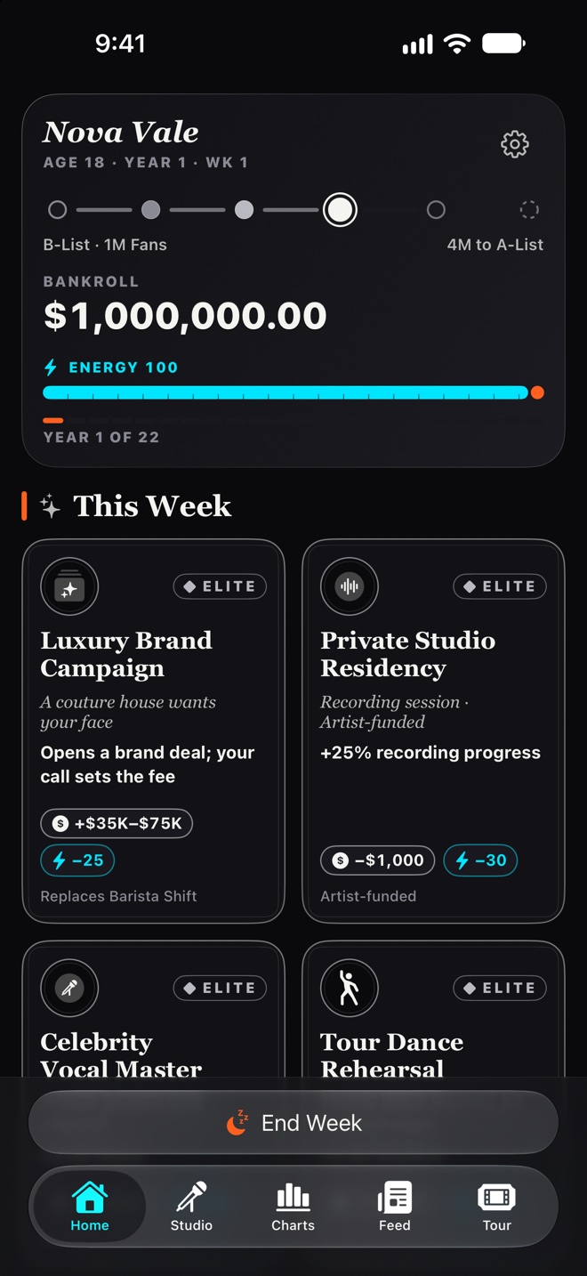 Home, week one choices